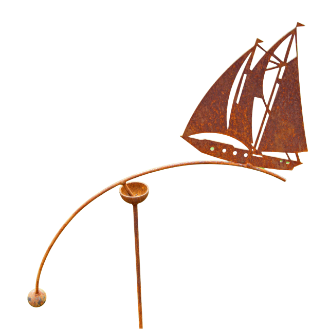 Sailing Boat Single Ball Wind Spinner/Rocker